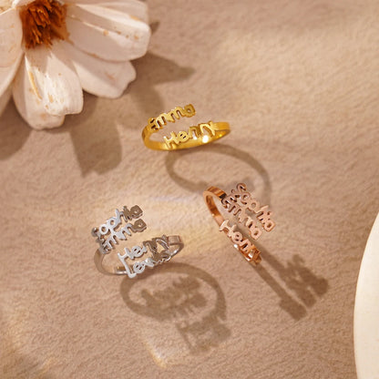 AMORA PERSONALIZED NAME RING - ROSOKI
