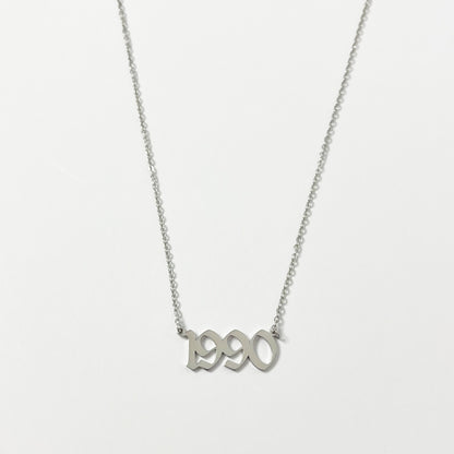 SILVER ORIGINAL BIRTH YEAR NECKLACE