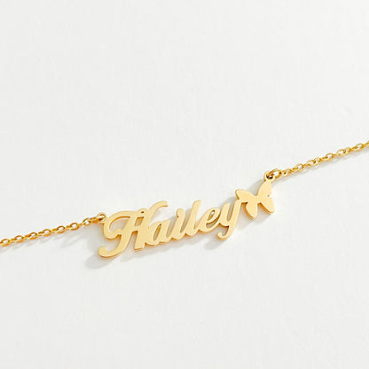 THE PERSONALISED BUTTERFLY NAME NECKLACE