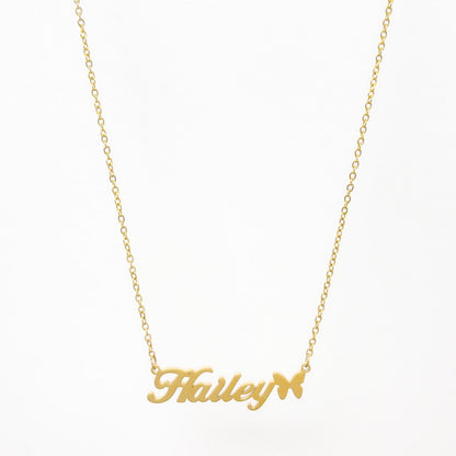 THE PERSONALISED BUTTERFLY NAME NECKLACE