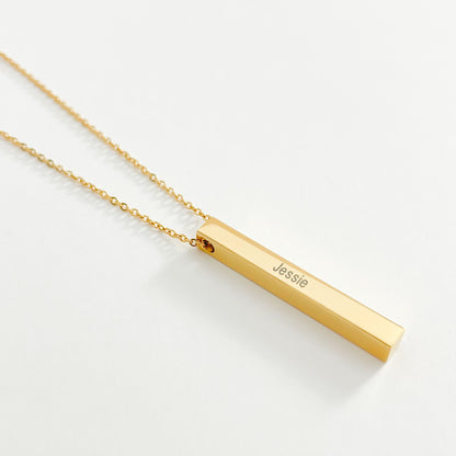 PERSONALISED ENGRAVABLE BAR NAME NECKLACE