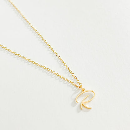 DAINTY CURSIVE INITIAL NECKLACE