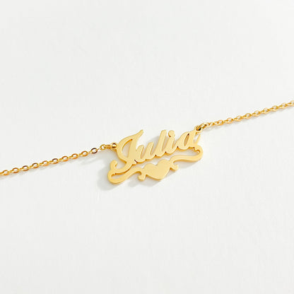 THE PERSONALISED HEART NAME NECKLACE