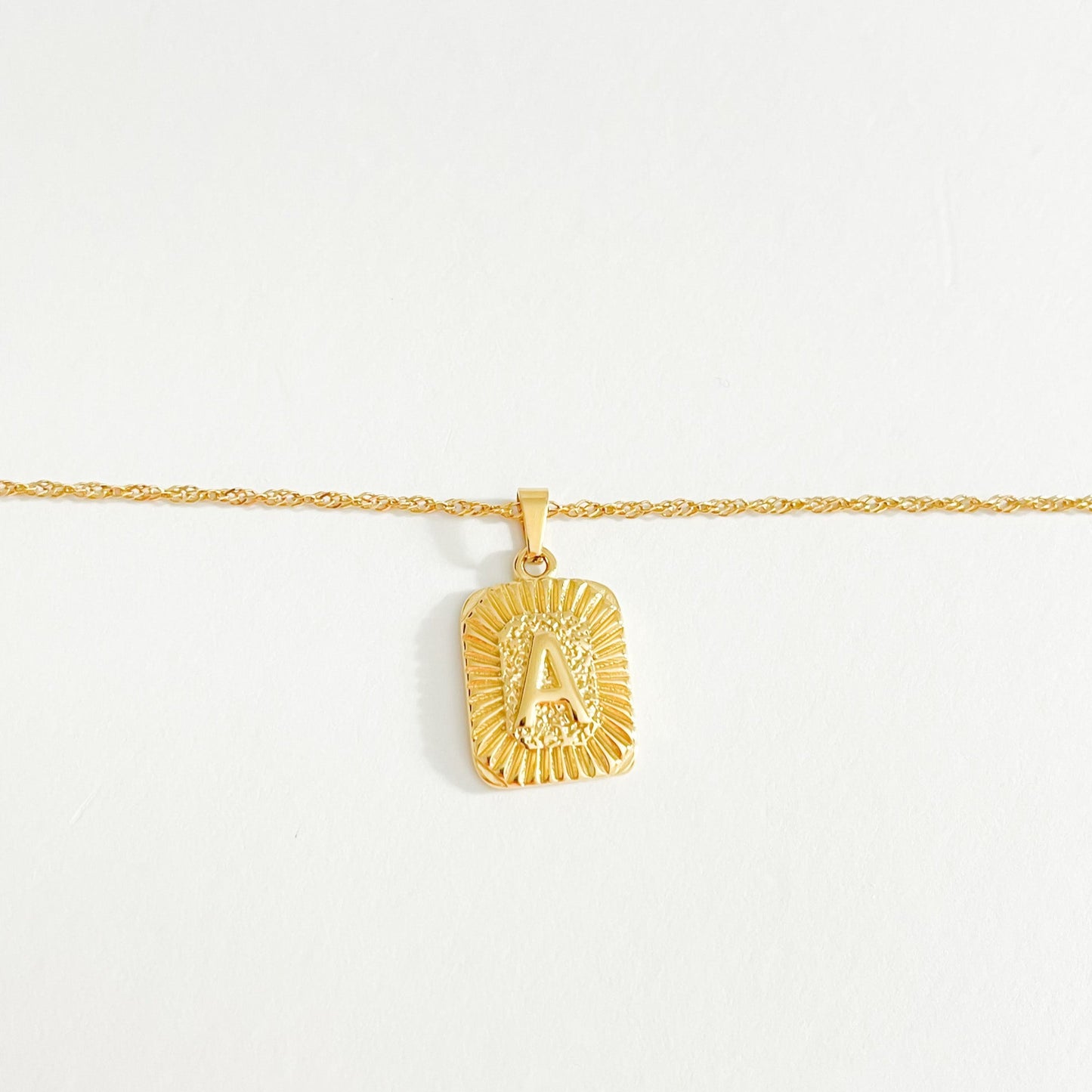 THE INITIAL BLOCK NECKLACE